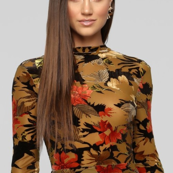 Host Pick! Velvet Floral Backless Dress - Picture 7 of 8